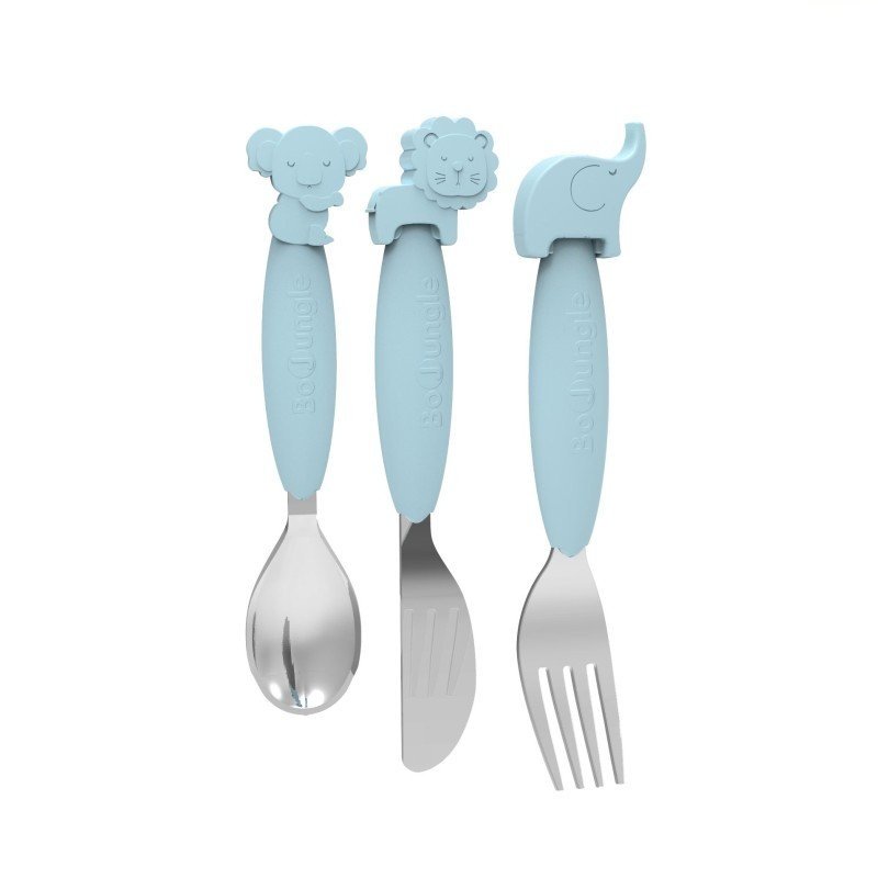 Produkt - Příbor silikon + nerez Blue