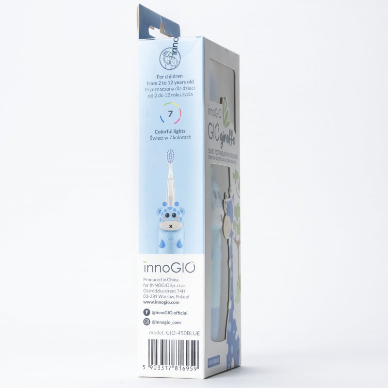 Produkt - Elektronický sonický zubní kartáček GIOGiraffe Blue