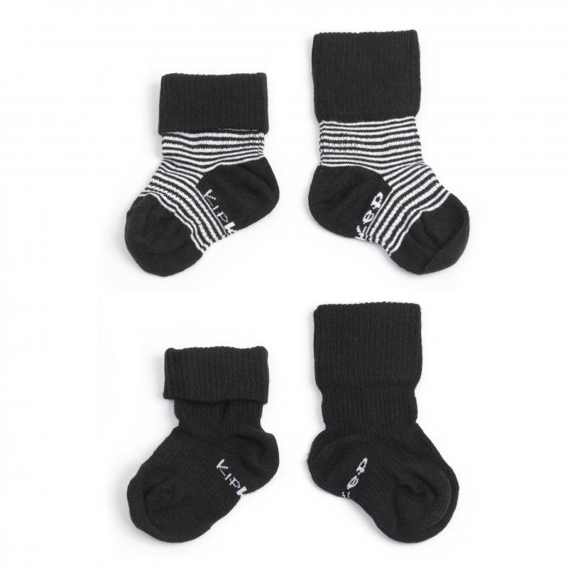 Produkt - Dětské ponožky Stay-on-Socks 6-12m 2páry Black Stripes