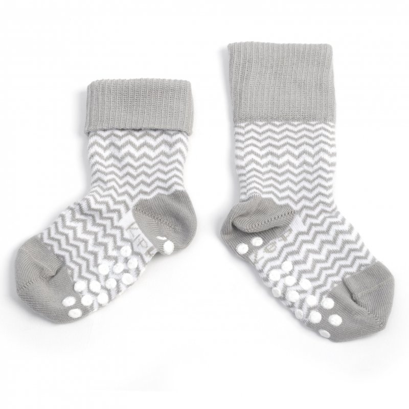 Produkt - Dětské ponožky Stay-on-Socks ANTISLIP 12-18m 1pár Ziggy Grey
