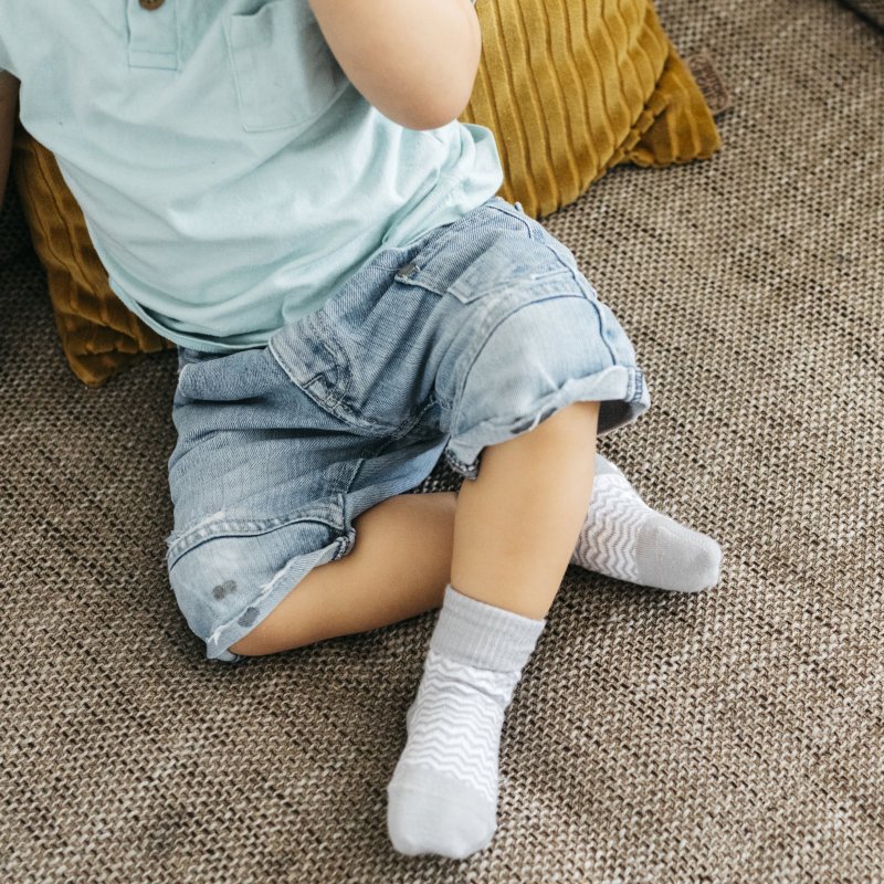 Produkt - Dětské ponožky Stay-on-Socks ANTISLIP 12-18m 1pár Ziggy Grey
