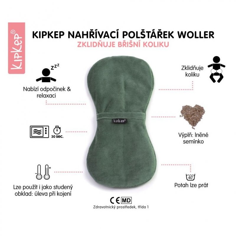 Produkt - Nahřívací polštářek WOLLER DeLuxe Pale Green