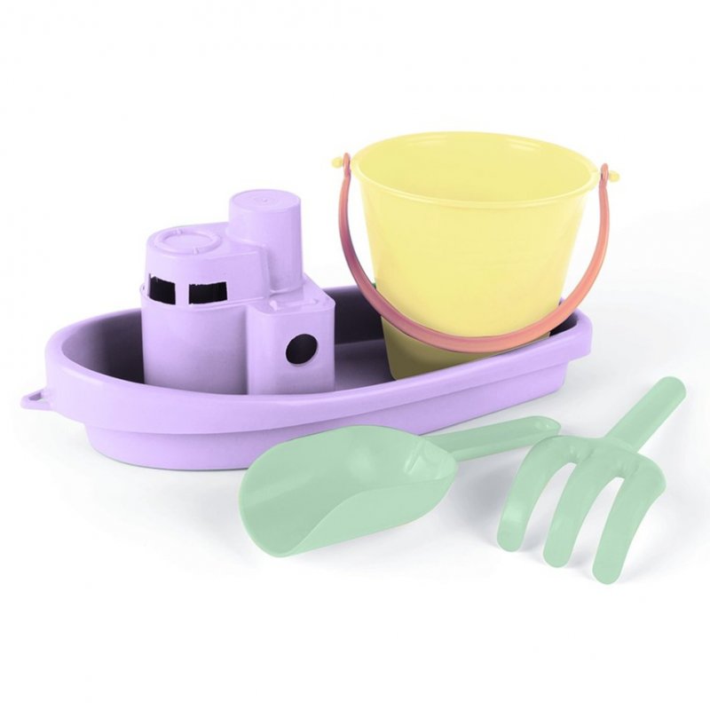 Produkt - Loďka a hračky na písek 4ks Pastel Pink 24m+