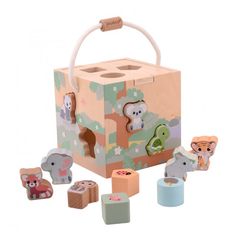 Produkt - The Wildies Family dřevěná vkládačka Kostka 12m+ (POŠKOZENÝ OBAL)