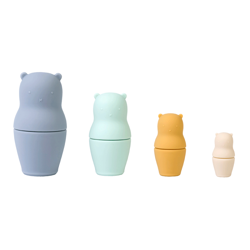 Produkt - Didaktická silikonová Matrjoška Mist Blue (POŠKOZENÝ OBAL)