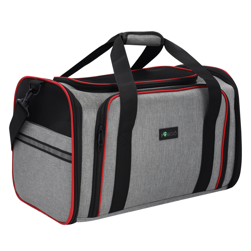 Produkt - Peti-to-Travel přenosná taška pro psy a kočky Grey/Red